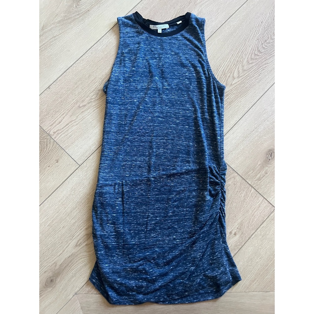 Bella Luxx Los Angeles Blue Sleeveless Dress Ruched Detail Casual Comfy XS - Picture 2 of 5